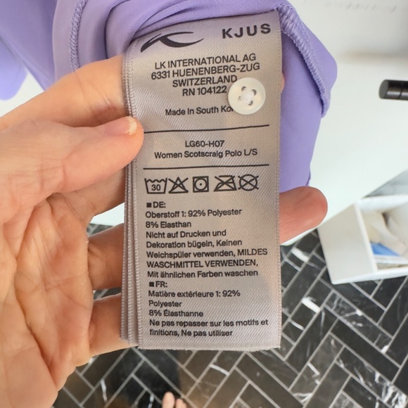 KJUS Women's Long Sleeve Scotscraig Golf Polo Shirt, UPF 50+ - Picture 4 of 4